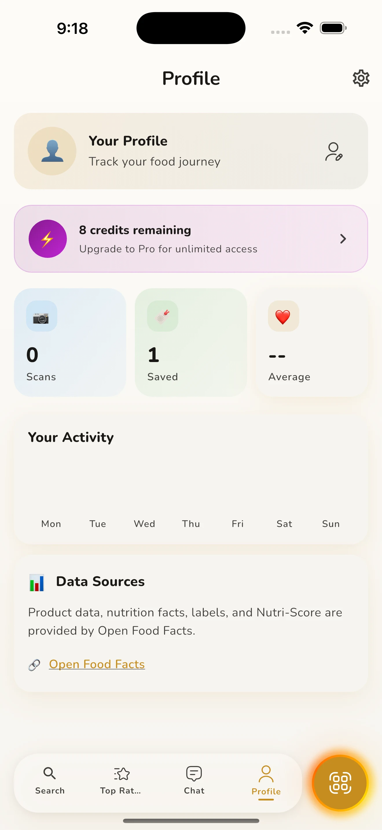 Nutron - Food Product Scanner screenshot